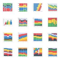 I grafici di mekko sono piatti vettore