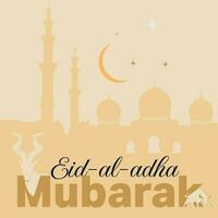 eid al adha mubarak vettore