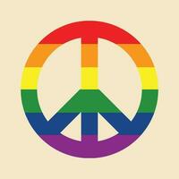 orgoglio pace cartello, contento orgoglio elemento, LGBTQ decorativo vettore