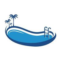 nuoto piscina servizio, nuoto piscina logo, acqua logo design vettore