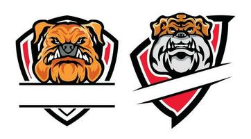 bulldog logo design per esport squadra. bulldog logo distintivo emblema. vettore