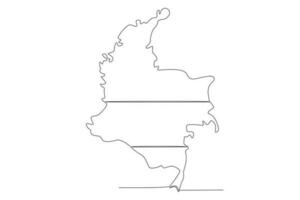 un' carta geografica di Colombia nazione vettore