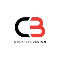 moderno semplice lettera cb logo design vettore