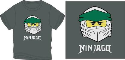 ninja viso grafico design vettore illustrazione