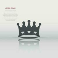 corona diadema vettore icona nel piatto stile. reali corona illustrazione su bianca isolato sfondo. re, Principessa reali concetto.