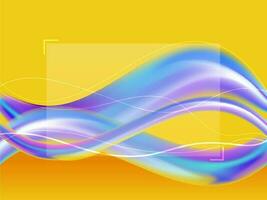 pendenza colore onde con sfocatura effetto su giallo sfondo. vettore