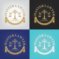 logo di legge, studio legale, studio legale, logotipo di legge, modello di identità aziendale. vettore