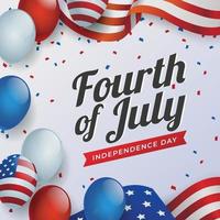 festeggia il quarto di luglio il giorno dell'indipendenza degli stati uniti vettore