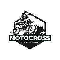 motocross logo design vettore