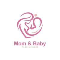 La madre di amore logo illustrazione vettore design