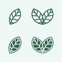 vettore di progettazione del logo della foglia per il modello di simbolo della natura modificabile, icona del vettore dell'elemento della natura dell'ecologia del logo della foglia verde.