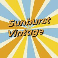 Vintage ▾ grunge scoppiare sfondo e sole raggi vettore illustrazione