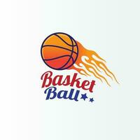 design logo gli sport pallacanestro vettore illustrazione