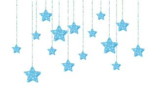 blu passaggio brillante luccichio raggiante stella isolato su bianca sfondo. vettore illustrazione
