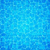 nuoto piscina parte inferiore caustiche ondulazione e flusso con onde sfondo. senza soluzione di continuità blu increspature modello. vettore illustrazione
