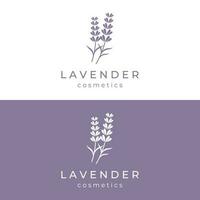 mano disegnato biologico lavanda fiore logo modello design.logo per cosmetici, bellezza, tè, olio, erba. vettore