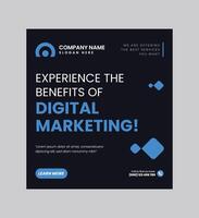 banner di marketing aziendale digitale per modello di post sui social media vettore