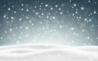Natale sfondo di caduta neve. inverno notte. natale carta design vettore illustrazione