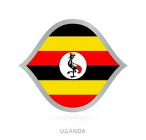 Uganda nazionale squadra bandiera nel stile per internazionale pallacanestro gare. vettore