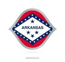 Arkansas nazionale squadra bandiera nel stile per internazionale pallacanestro gare. vettore
