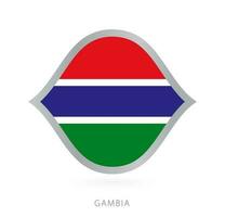 Gambia nazionale squadra bandiera nel stile per internazionale pallacanestro gare. vettore