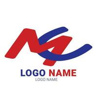 vettore creativo mc testo logo design