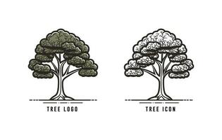 albero schema schizzo disegno vettore, albero logo icona, albero logo arte disegno, pianta pulito semplice icona, albero icona schema stile, albero silhouette vettore