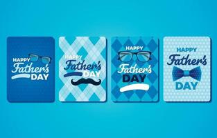 collezione di logotipi di carte per la festa del papà vettore