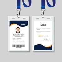 design semplice modello di carta d'identità con il vettore