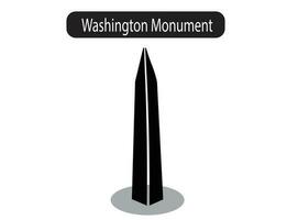 Washington monumento silhouette icona vettore illustrazione