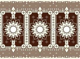 geometrico e mandala etnico tessuto modello per stoffa tappeto sfondo sfondo involucro eccetera. vettore