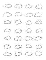 nube mano disegnato schema vettore