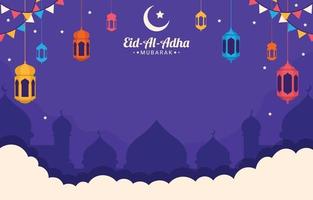 eid al adha sfondo vettore