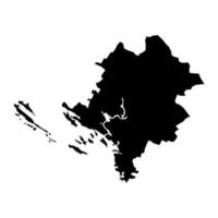 sibenico knin contea carta geografica, suddivisioni di Croazia. vettore illustrazione.