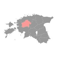 rapla contea carta geografica, il stato amministrativo suddivisione di Estonia. vettore illustrazione.