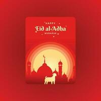 eid al adha vettore illustrazione sfondo islamico stile