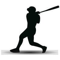 baseball sport silhouette vettore design