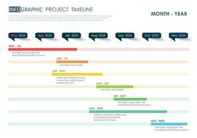 sequenza temporale progetto tabella di marcia progetto diagramma Infografica modello per attività commerciale. 7 passo moderno sequenza temporale diagramma con presentazione vettore sequenza temporale tabella di marcia infografica.