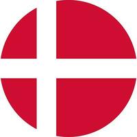 il giro danese bandiera di Danimarca vettore