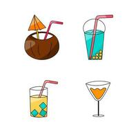 cocktail festa vacanza mare alcool non alcolico. vettore illustrazione