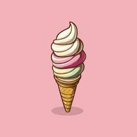 ghiaccio crema cartone animato vettore icona illustrazione dolce cibo icona concetto isolato vettore