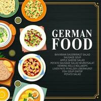 Tedesco cucina cibo, Germania tradizionale piatti vettore