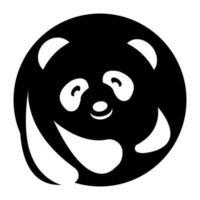 panda icona illustrazione vettore