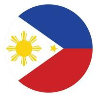 bandiera di filippine. Filippine bandiera nel cerchio, cuore forma vettore