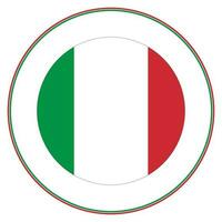 italiano bandiera nel cerchio. bandiera di Italia nel il giro cerchio vettore