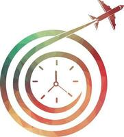 viaggio tempo logo disegni concetto vettore, aereo e Timer logo simbolo icona modello vettore