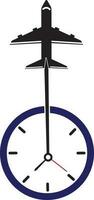 viaggio tempo logo disegni concetto vettore, aereo e Timer logo simbolo icona modello vettore