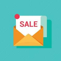 vettore e-mail vendita promozione nel Busta lettera icona o sconto via in linea posta marketing Messaggio