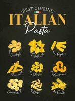 pasta italiano menù cibo cucina, Italia ristorante vettore