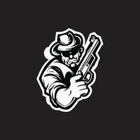 cowboy portafortuna logo design vettore